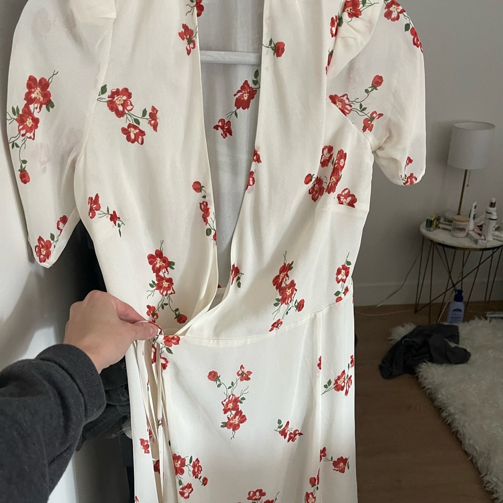 Reformation mini wrap dress
